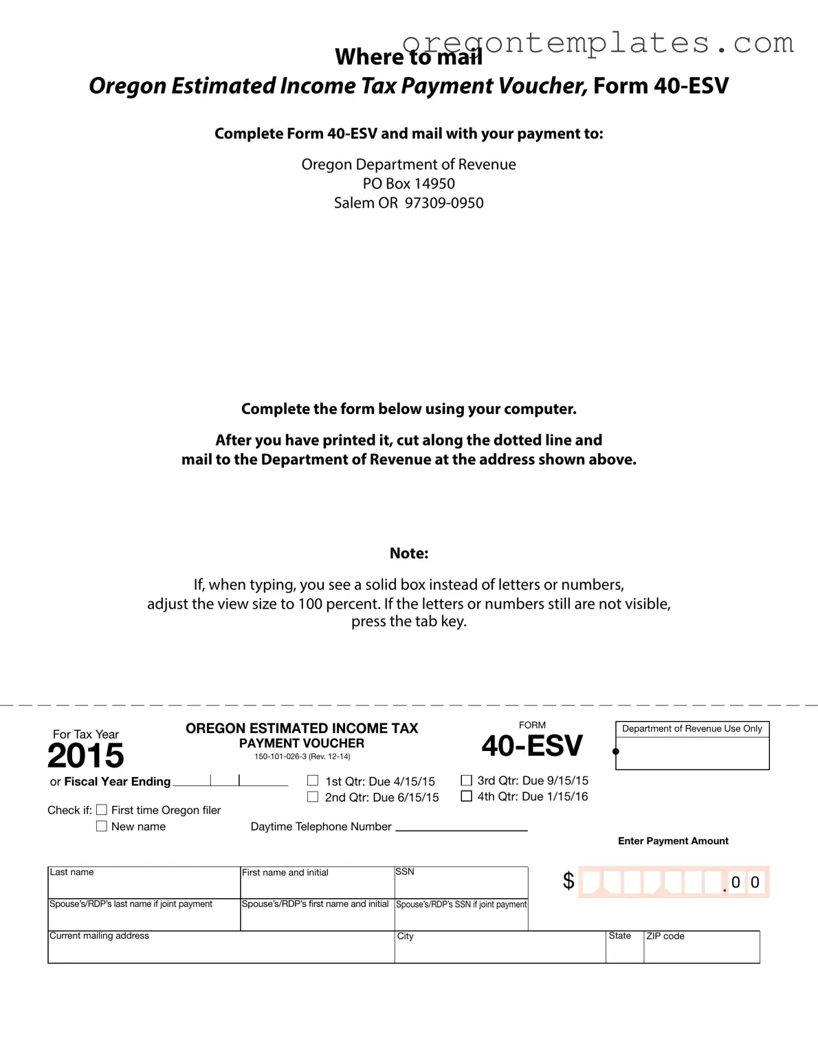Oregon 40 Esv Template