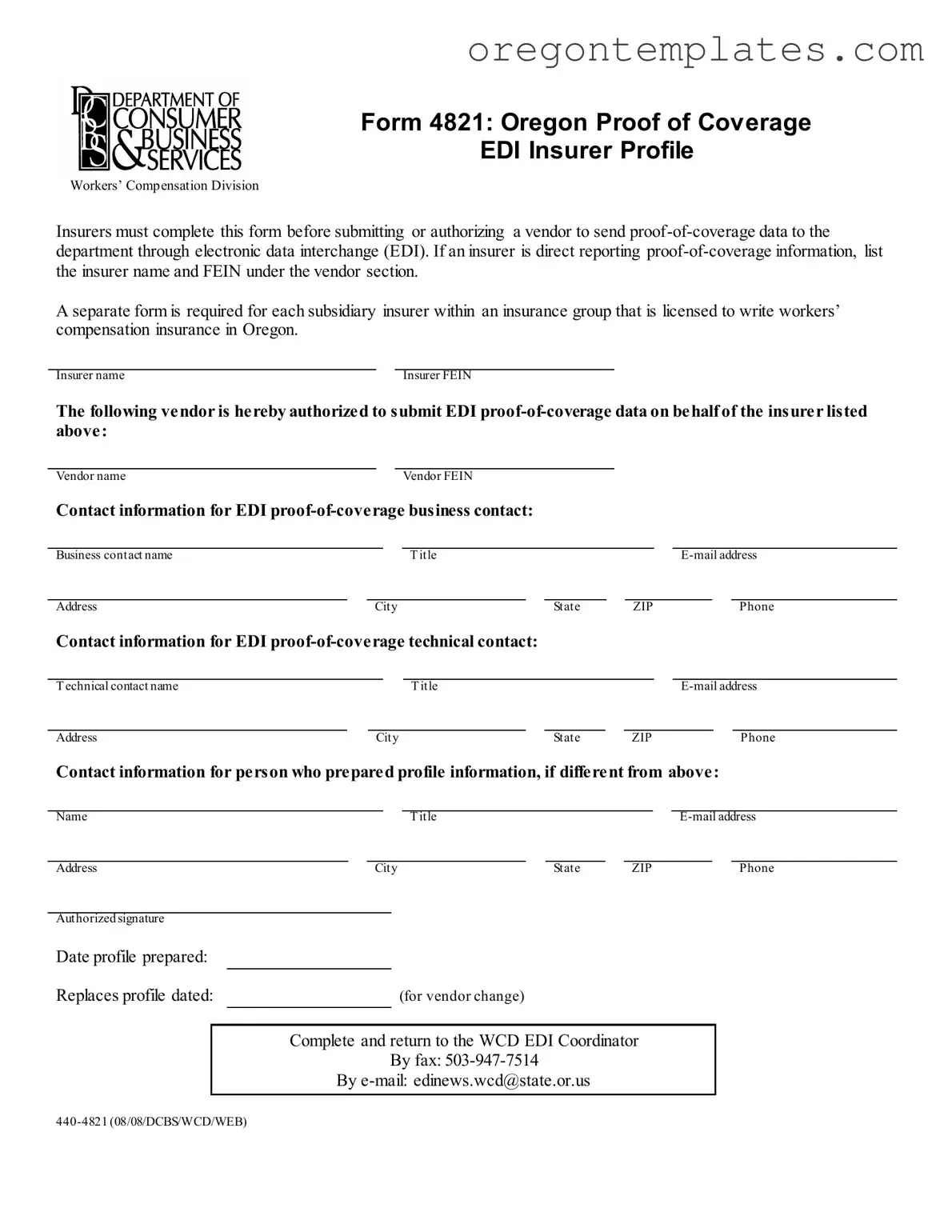 Oregon 4821 Template
