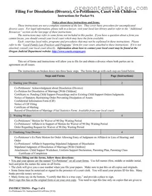 Divorce Papers Oregon Template
