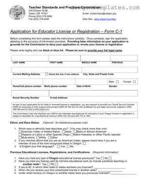 Oregon Tspc C 1 Template