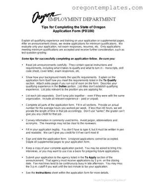State Of Oregon Jobs Template